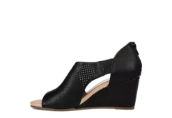 Journee Collection Womens Aretha Wedge Sandal - Black -Shoe Promotion Shop US 01 102152 03