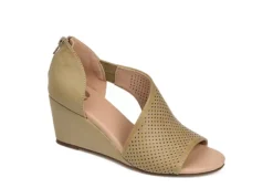 Journee Collection Womens Aretha Wedge Sandal - Taupe