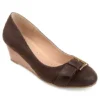 Journee Collection Womens Graysn Wedge Pump - Brown