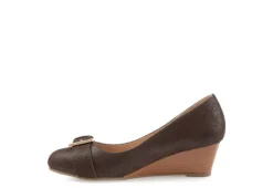 Journee Collection Womens Graysn Wedge Pump - Brown -Shoe Promotion Shop US 01 102243 03