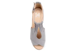 Journee Collection Womens Kedzie Wedge Sandal - Grey -Shoe Promotion Shop US 01 102267 05