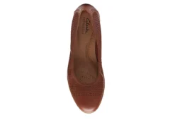 Clarks Womens Jeanette Ease Flat - Tan -Shoe Promotion Shop US 01 105282 05