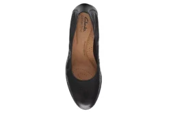 Clarks Womens Jeanette Ease Flat - Black -Shoe Promotion Shop US 01 105283 05