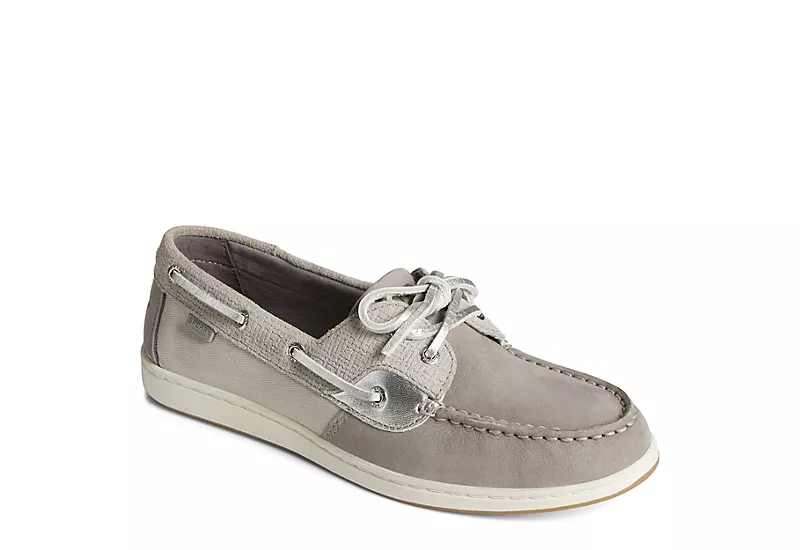 Sperry Womens Coastfish 2-eye Boat Shoe - Pale Grey 3 Sperry Womens Coastfish 2-eye Boat Shoe - Pale Grey