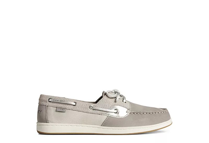 Sperry Womens Coastfish 2-eye Boat Shoe - Pale Grey 4 Sperry Womens Coastfish 2-eye Boat Shoe - Pale Grey - Image 2