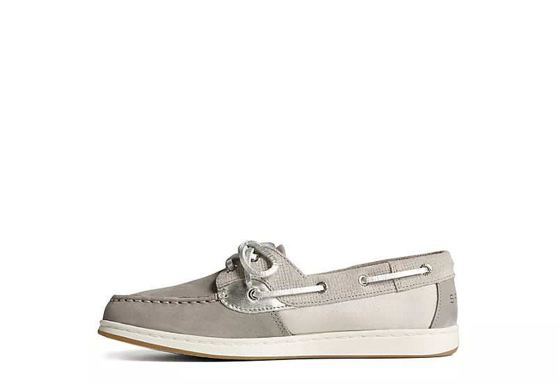 Sperry Womens Coastfish 2-eye Boat Shoe - Pale Grey 5 Sperry Womens Coastfish 2-eye Boat Shoe - Pale Grey - Image 3
