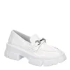 Steve Madden Womens Trifecta Loafer - White -Shoe Promotion Shop US 01 105877 00