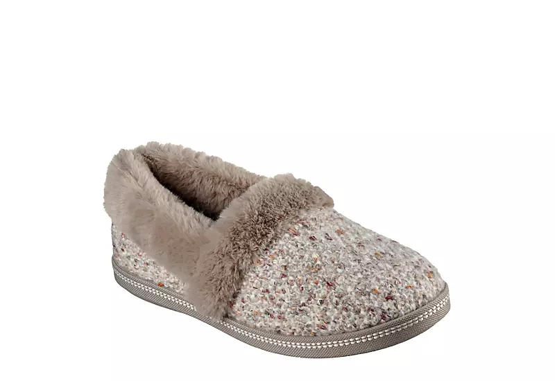 Skechers Womens Cozy Campfire Lazy Sunday Slipper - Taupe 3 Skechers Womens Cozy Campfire Lazy Sunday Slipper - Taupe