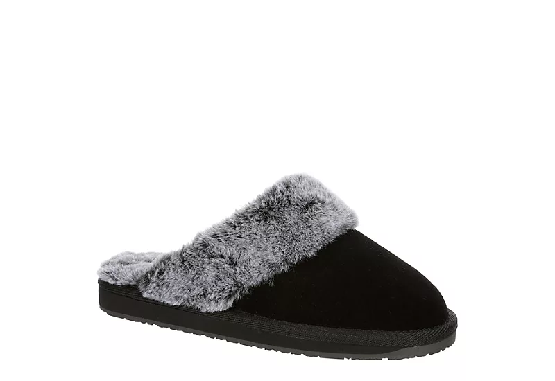 Minnetonka Womens Twyla Scuff Slipper - Black 3 Minnetonka Womens Twyla Scuff Slipper - Black