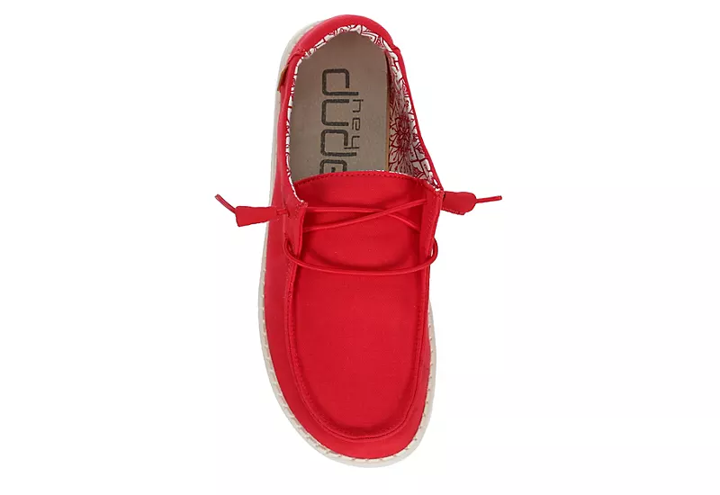 Heydude Womens Wendy Slip On Sneaker - Red 8 Heydude Womens Wendy Slip On Sneaker - Red - Image 6