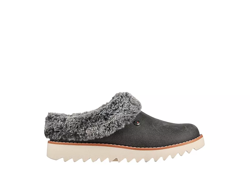 Skechers Womens Mountain Kiss Winter Rock Slipper - Dark Grey 4 Skechers Womens Mountain Kiss Winter Rock Slipper - Dark Grey - Image 2