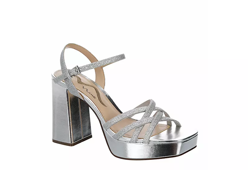 N By Nina Womens Sabrina Platform Sandal - Silver 3 N By Nina Womens Sabrina Platform Sandal - Silver
