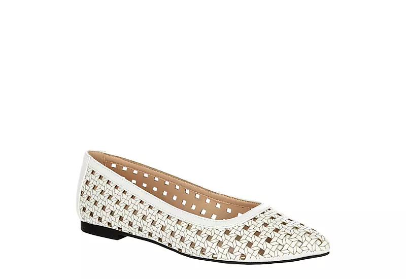 Mootsies Tootsies Womens Akshy Flat - White 3 Mootsies Tootsies Womens Akshy Flat - White