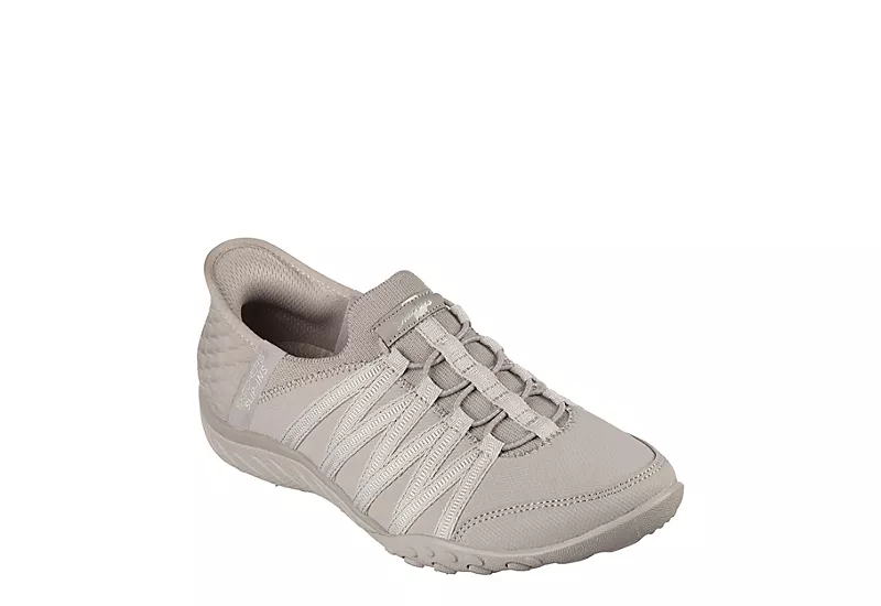 Skechers Womens Slip-ins Breathe Easy Roll With Me Sneaker - Taupe 3 Skechers Womens Slip-ins Breathe Easy Roll With Me Sneaker - Taupe