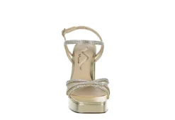 N By Nina Womens Sevyn Platform Sandal - Gold -Shoe Promotion Shop US 01 107409 02