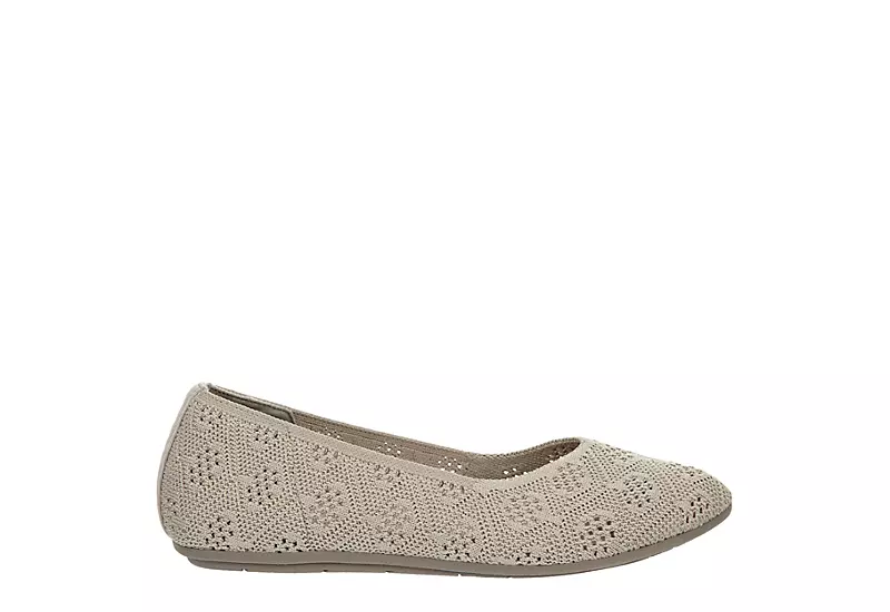Skechers Womens Cleo 2.0 Knitty Witty Flat - Taupe 4 Skechers Womens Cleo 2.0 Knitty Witty Flat - Taupe - Image 2