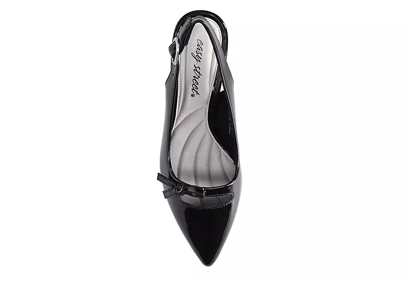 Easy Street Womens Emerin Slingback Pump - Black 8 Easy Street Womens Emerin Slingback Pump - Black - Image 6