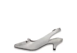 Easy Street Womens Emerin Slingback Pump - Silver -Shoe Promotion Shop US 01 108061 03