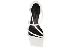 Nine West Womens Rolga Wedge Sandal - White -Shoe Promotion Shop US 01 108884 03