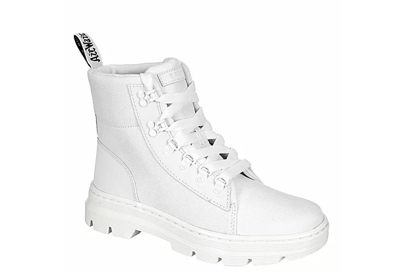 Dr. Martens Dr.martens Womens Combs Nylon Combat Boot - White 3 Dr. Martens Dr.martens Womens Combs Nylon Combat Boot - White
