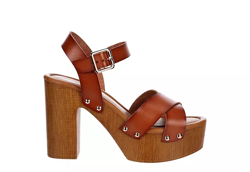 Limelight Womens April Platform Sandal - Cognac 4 Limelight Womens April Platform Sandal - Cognac - Image 2