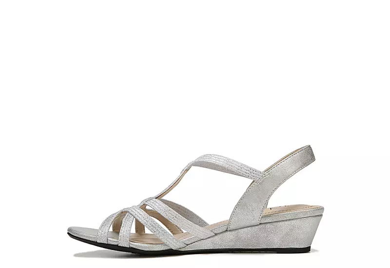 Lifestride Womens Yaya Wedge Sandal - Silver 6 Lifestride Womens Yaya Wedge Sandal - Silver - Image 4