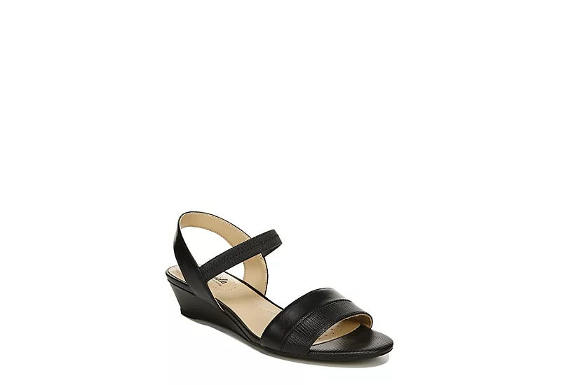 Lifestride Womens Yuma Wedge Sandal - Black 3 Lifestride Womens Yuma Wedge Sandal - Black