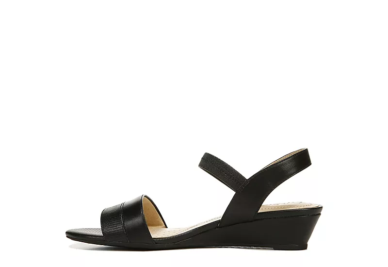 Lifestride Womens Yuma Wedge Sandal - Black 6 Lifestride Womens Yuma Wedge Sandal - Black - Image 4