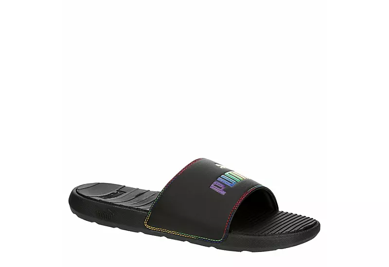 Puma Womens Cool Cat Rainbow Slide Sandal - Black 3 Puma Womens Cool Cat Rainbow Slide Sandal - Black