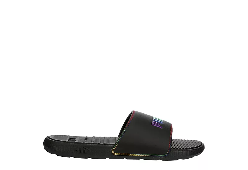 Puma Womens Cool Cat Rainbow Slide Sandal - Black 4 Puma Womens Cool Cat Rainbow Slide Sandal - Black - Image 2