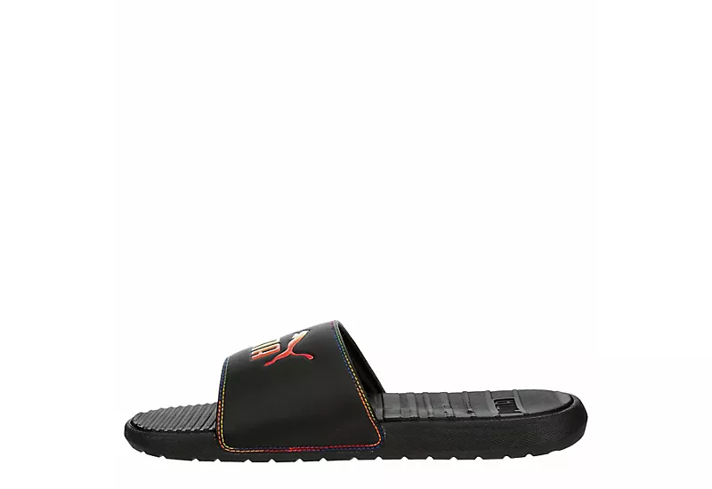 Puma Womens Cool Cat Rainbow Slide Sandal - Black 6 Puma Womens Cool Cat Rainbow Slide Sandal - Black - Image 4