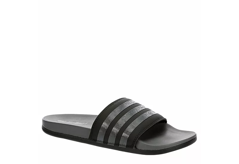 Adidas Womens Adilette Comfort Slide Sandal - Black 3 Adidas Womens Adilette Comfort Slide Sandal - Black