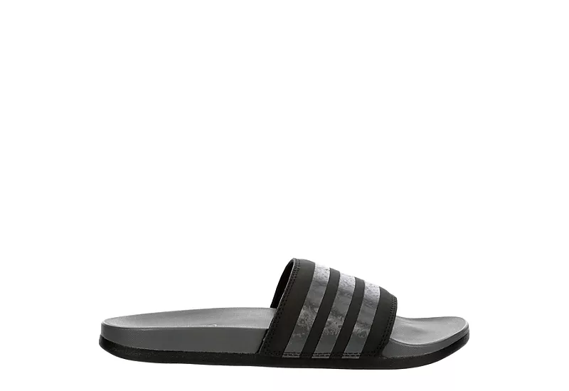 Adidas Womens Adilette Comfort Slide Sandal - Black 4 Adidas Womens Adilette Comfort Slide Sandal - Black - Image 2