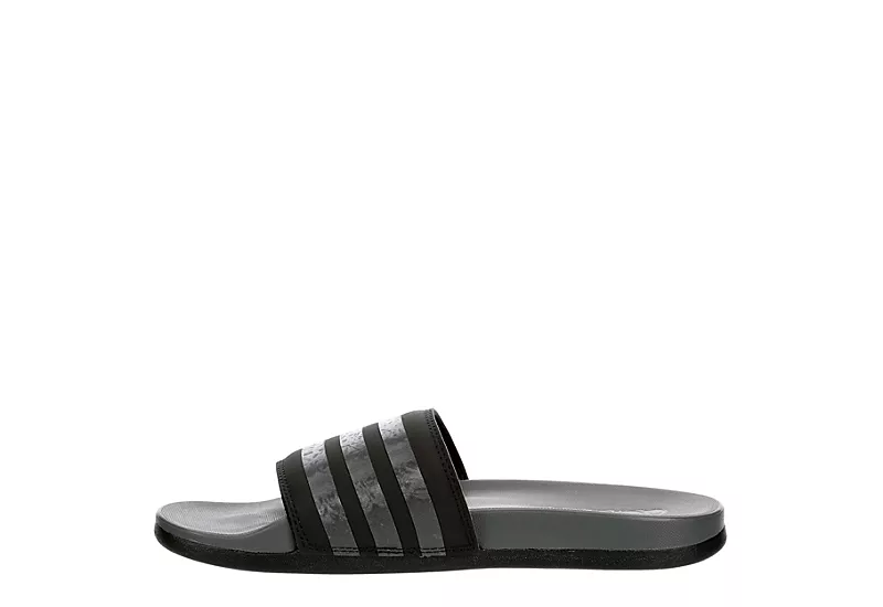 Adidas Womens Adilette Comfort Slide Sandal - Black 6 Adidas Womens Adilette Comfort Slide Sandal - Black - Image 4