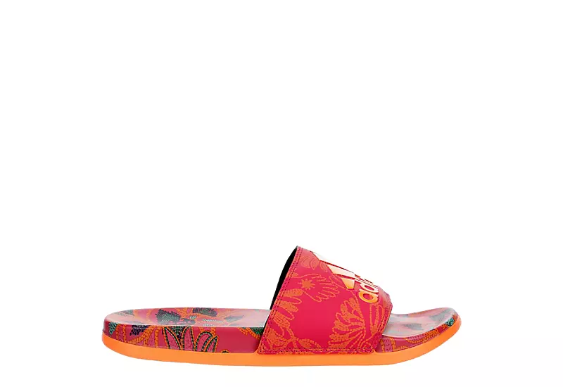 Adidas Womens Adilette Comfort Slide Sandal - Orange 4 Adidas Womens Adilette Comfort Slide Sandal - Orange - Image 2