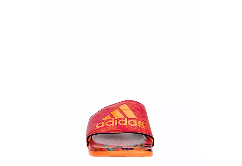 Adidas Womens Adilette Comfort Slide Sandal - Orange 5 Adidas Womens Adilette Comfort Slide Sandal - Orange - Image 3