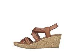 Skechers Womens Beverlee-delicate Glow Wedge Sandal - Cognac -Shoe Promotion Shop US 01 202852 02