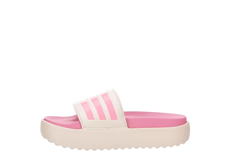 Adidas Womens Adilette Platform Slide Sandal - Pink 6 Adidas Womens Adilette Platform Slide Sandal - Pink - Image 4