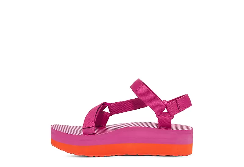 Teva Womens Flatform Universal Platform Outdoor Sandal - Fuschia 5 Teva Womens Flatform Universal Platform Outdoor Sandal - Fuschia - Image 3