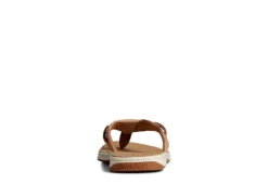 Sperry Womens Seafish Chambray Stripes Flip Flop Sandal - Tan -Shoe Promotion Shop US 01 203195 02