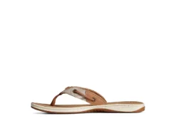 Sperry Womens Seafish Chambray Stripes Flip Flop Sandal - Tan -Shoe Promotion Shop US 01 203195 03