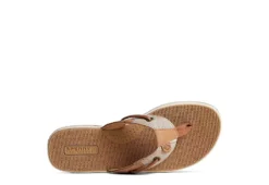 Sperry Womens Seafish Chambray Stripes Flip Flop Sandal - Tan -Shoe Promotion Shop US 01 203195 04