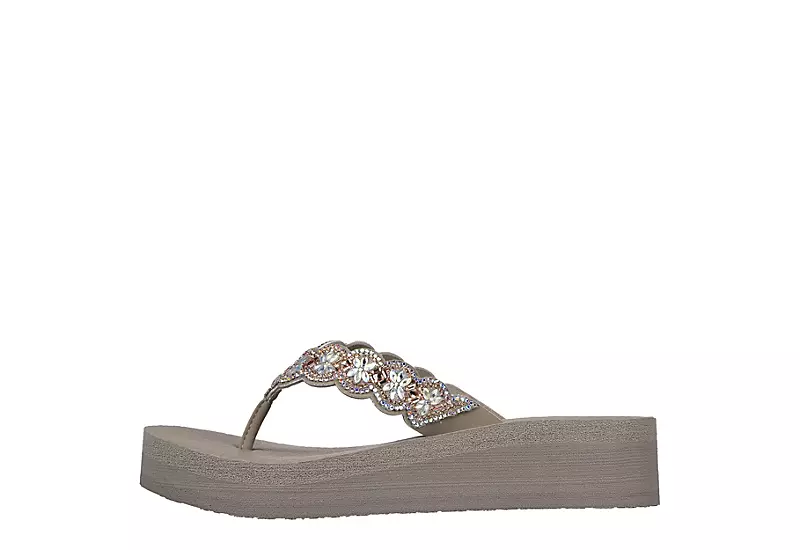 Skechers Womens Happy Spring Flip Flop Sandal - Taupe 5 Skechers Womens Happy Spring Flip Flop Sandal - Taupe - Image 3