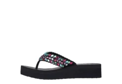 Skechers Womens Lovely Oasis Flip Flop Sandal - Black -Shoe Promotion Shop US 01 203267 02