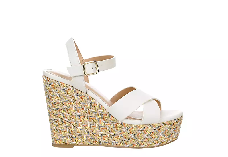 Michael By Michael Shannon Womens Luna Wedge Sandal - White 4 Michael By Michael Shannon Womens Luna Wedge Sandal - White - Image 2
