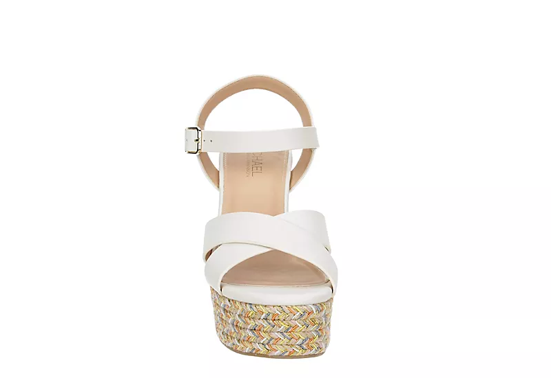 Michael By Michael Shannon Womens Luna Wedge Sandal - White 5 Michael By Michael Shannon Womens Luna Wedge Sandal - White - Image 3
