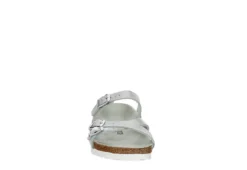 Birkenstock Womens Franca Vegan Footbed Sandal - Silver 11 Birkenstock Womens Franca Vegan Footbed Sandal - Silver -Shoe Promotion Shop US 01 203366 02