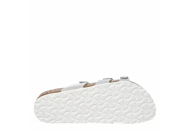 Birkenstock Womens Franca Vegan Footbed Sandal - Silver 9 Birkenstock Womens Franca Vegan Footbed Sandal - Silver - Image 7