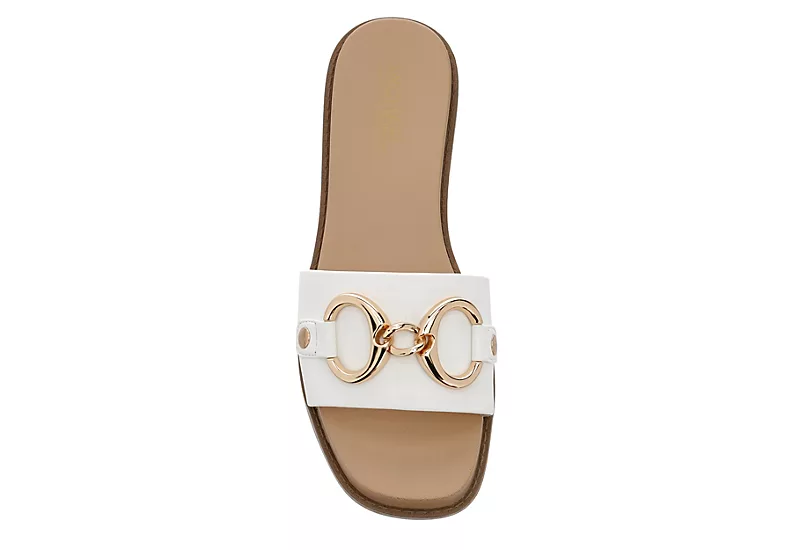 Michael By Michael Shannon Womens Jade Slide Sandal - White 8 Michael By Michael Shannon Womens Jade Slide Sandal - White - Image 6