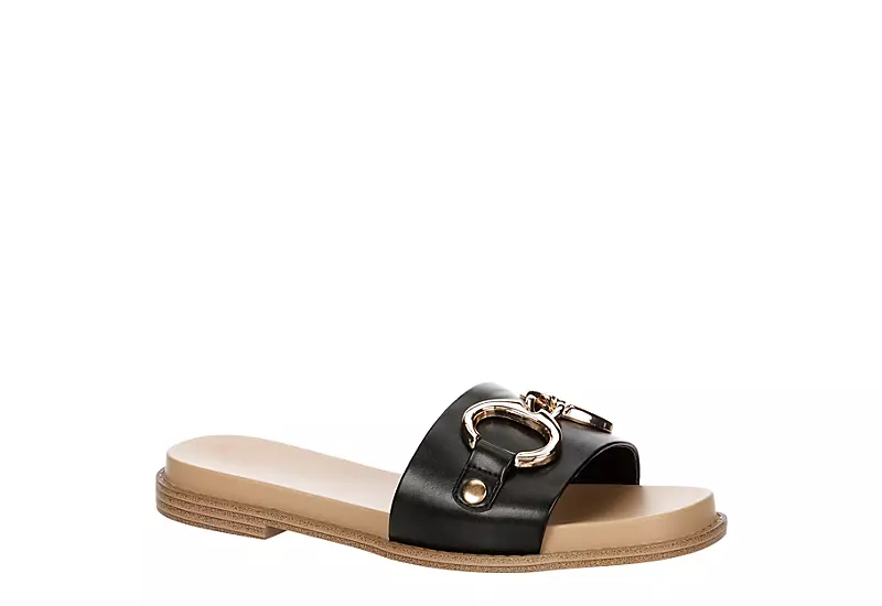 Michael By Michael Shannon Womens Jade Slide Sandal - Black 3 Michael By Michael Shannon Womens Jade Slide Sandal - Black